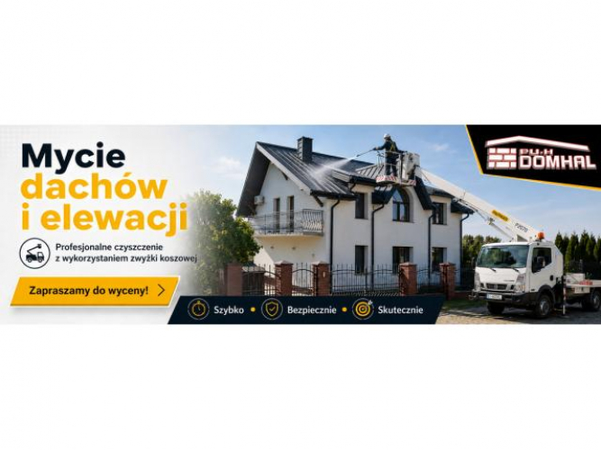 Grajewo ogłoszenia: Brudny dach lub elewacja?
Zapraszamy do wyceny profesjonalnego...