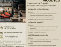 Grajewo ogłoszenia: Producent płyt drewnopochodnych firma Woodeco w Grajewie poszukuje...